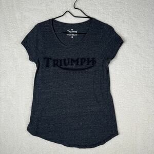 Triumph Lucky Brand Motorcycle T-Shirt Tee Moto Biker Grunge Retro Distressed